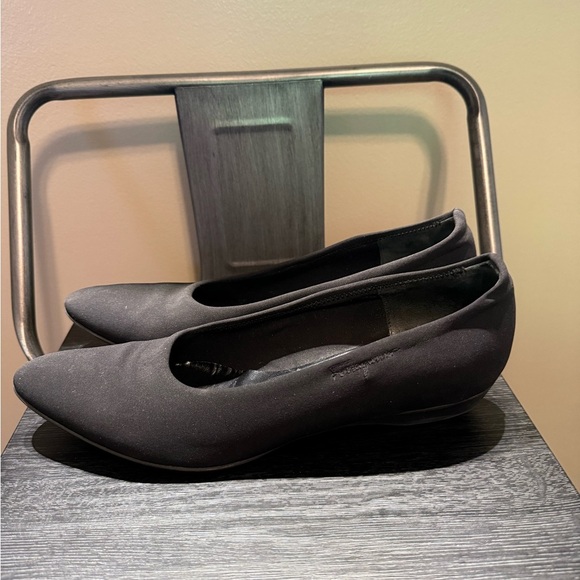 Salvatore Ferragamo Jet Black NELLA Nylon Wedge Loafer Size 10 - Picture 5 of 14